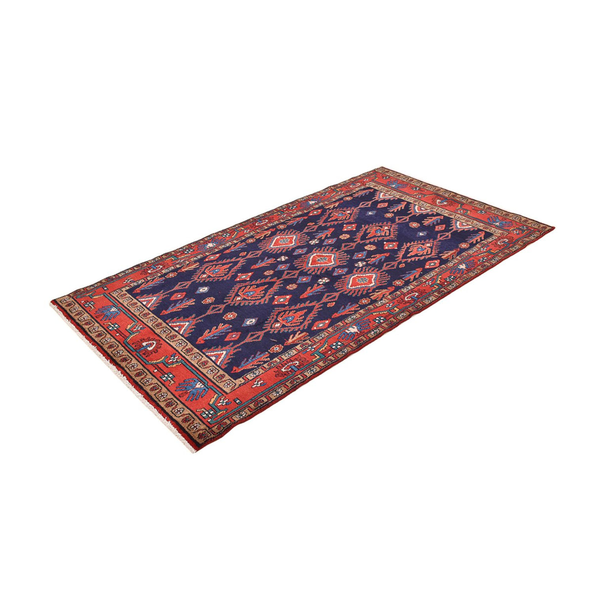 Tapis persan - Nomadic - 250 x 142 cm - bleu foncé