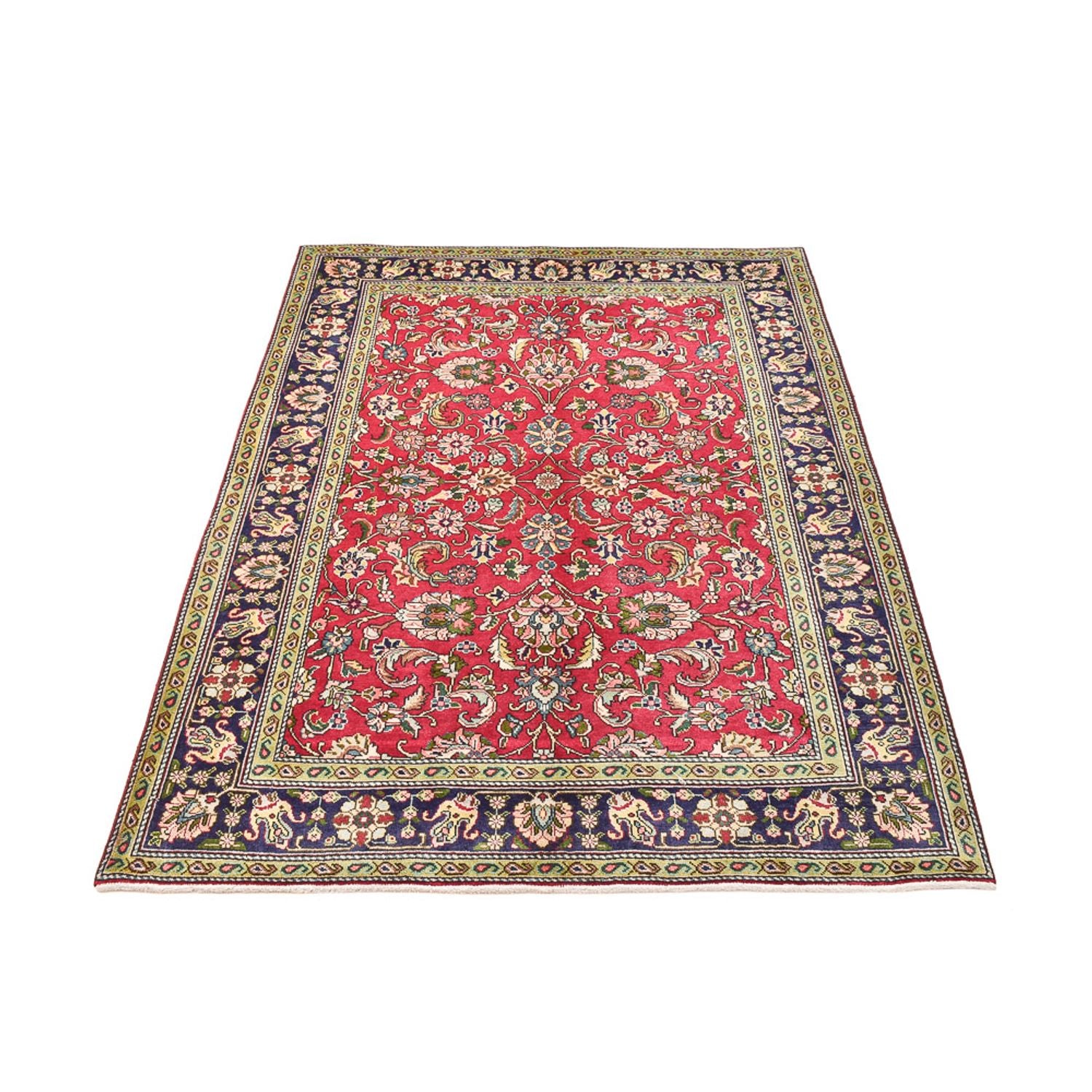 Tapis persan - Tabriz - 198 x 142 cm - rouge
