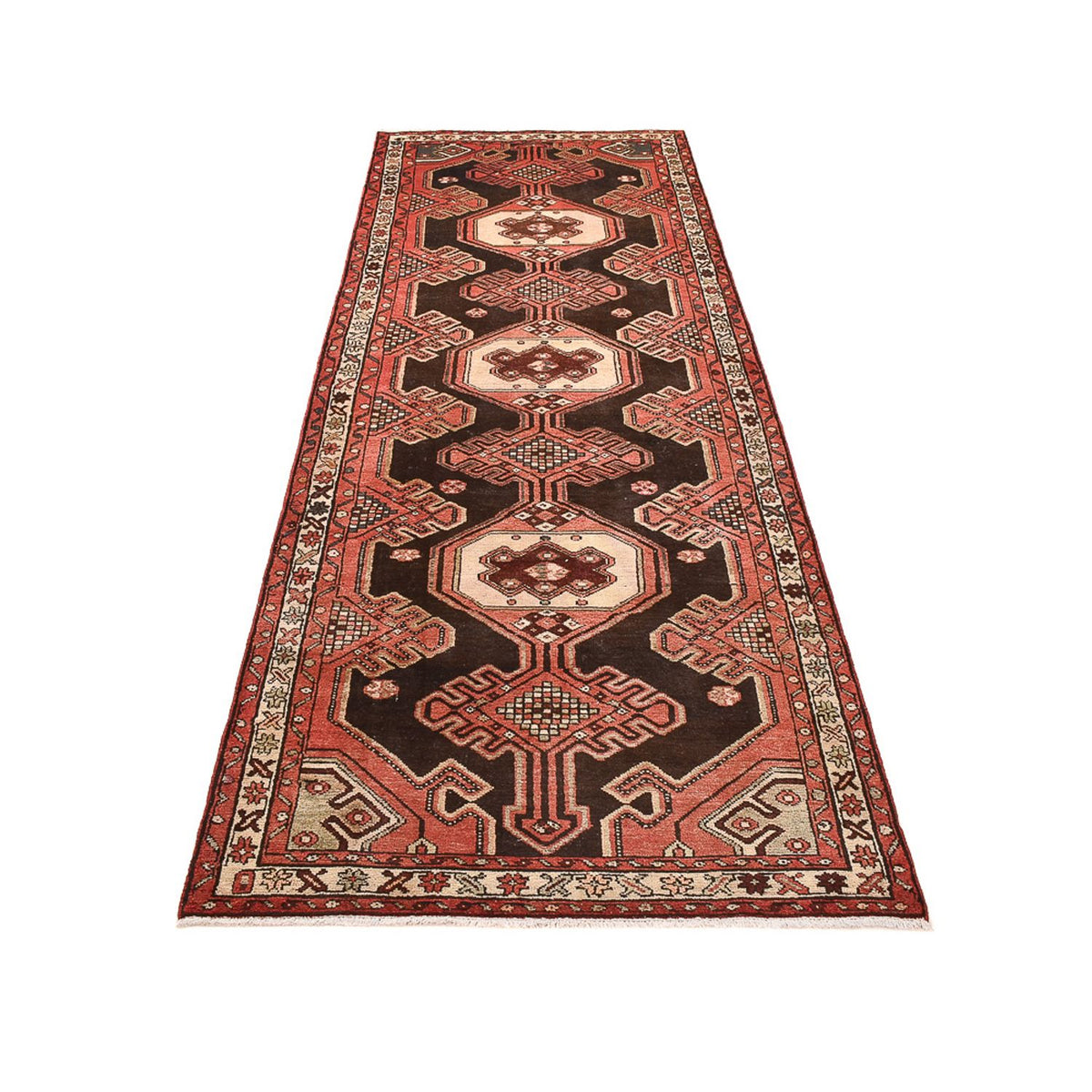 Tapis de couloir Tapis persan - Nomadic - 318 x 109 cm - terracotta