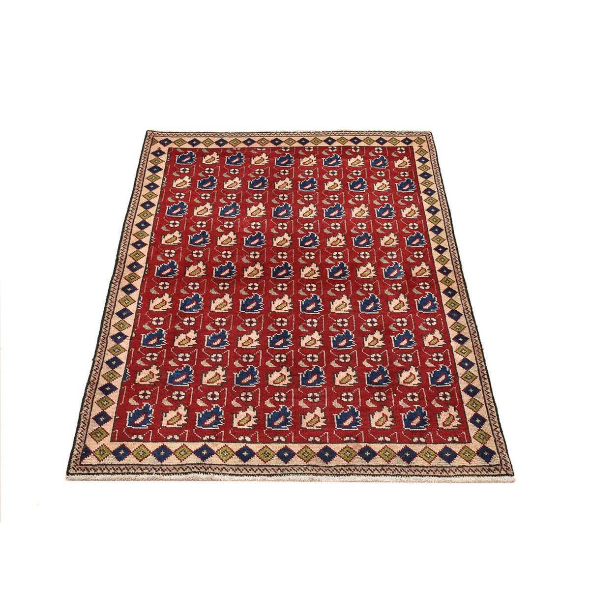 Tapis persan - Tabriz - 140 x 96 cm - rouge