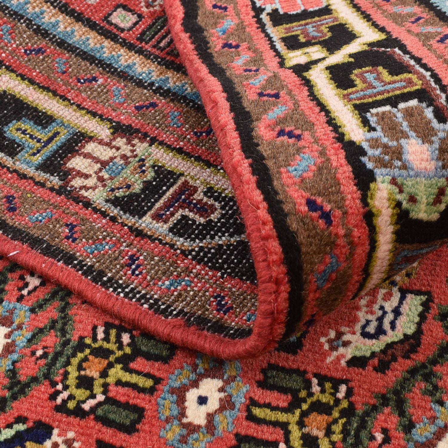 Tapis persan - Nomadic - 143 x 109 cm - rouge clair