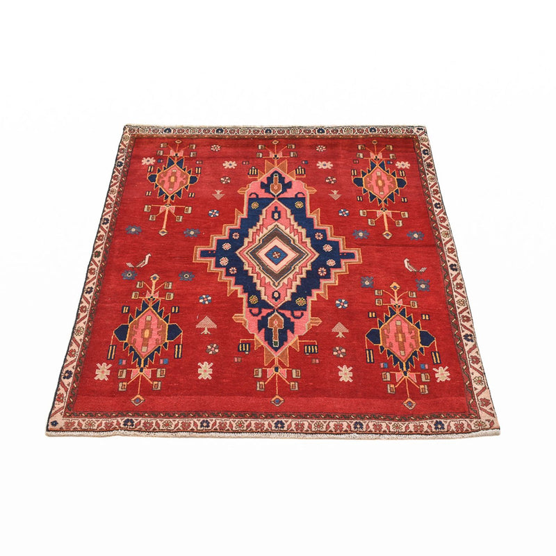 Tapis de couloir Tapis persan - Nomadic - 129 x 107 cm - rouge