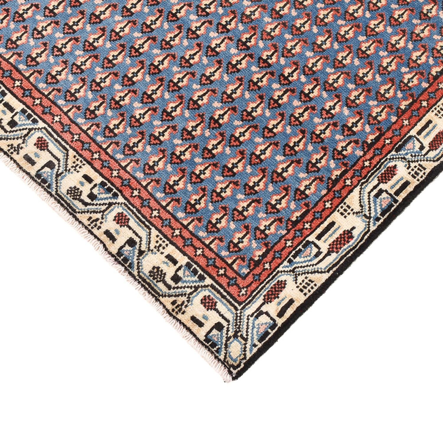 Tapis persan - Mir - 145 x 94 cm - bleu de mer