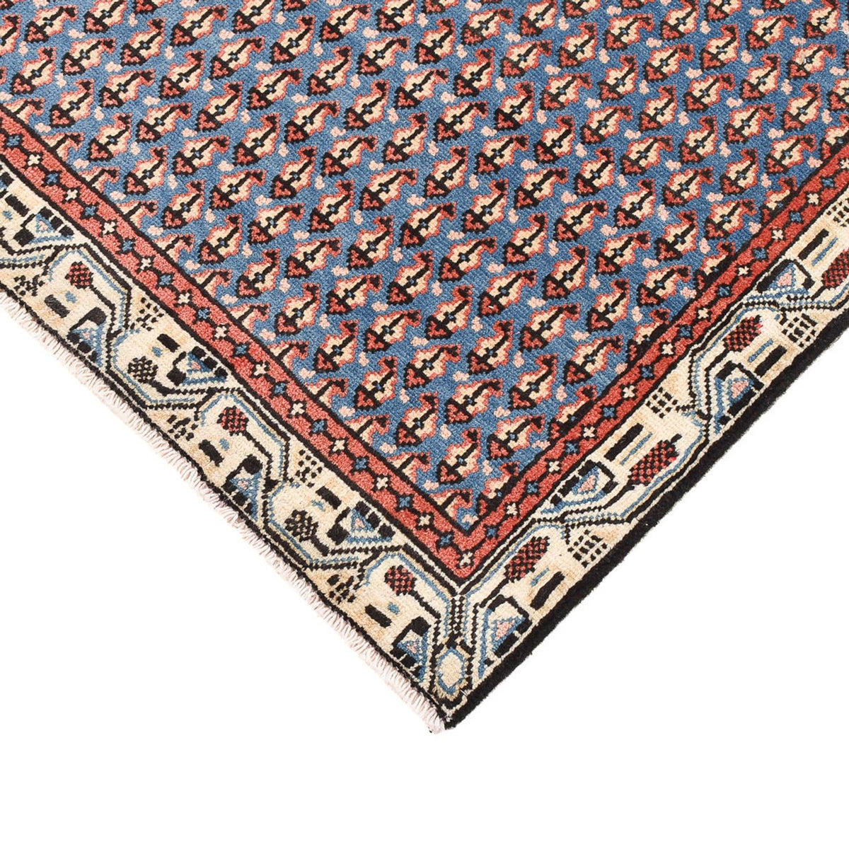 Tapis persan - Mir - 145 x 94 cm - bleu de mer