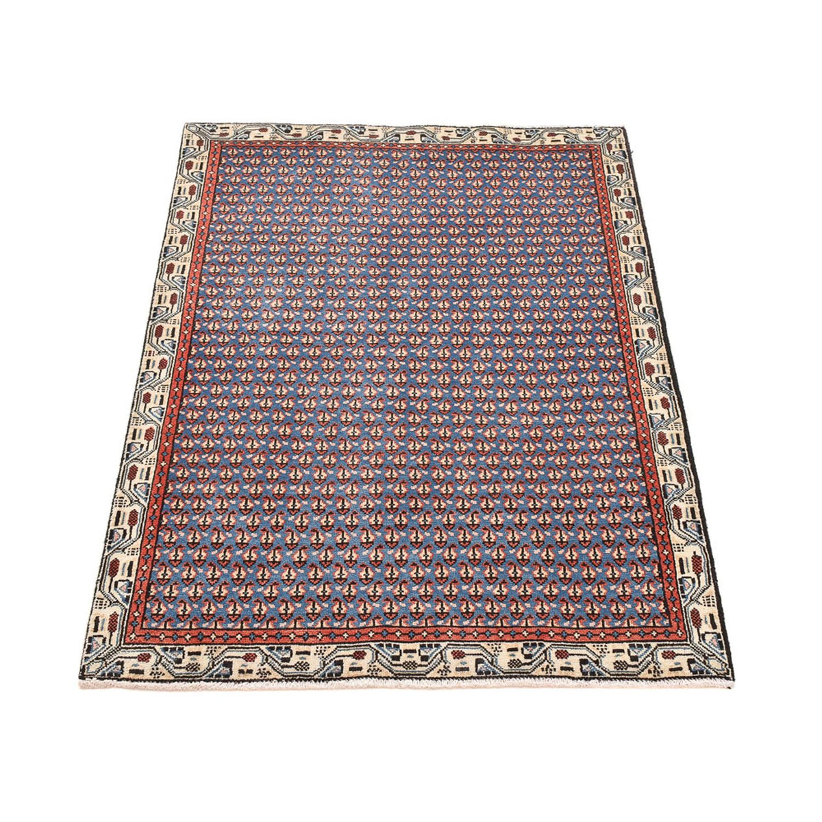 Tapis persan - Mir - 145 x 94 cm - bleu de mer