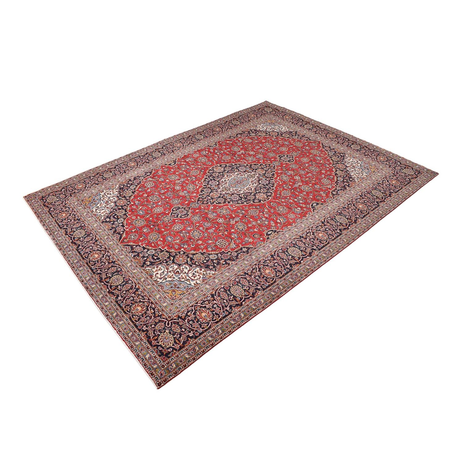 Tapis persan - Keshan - 395 x 297 cm - rouge