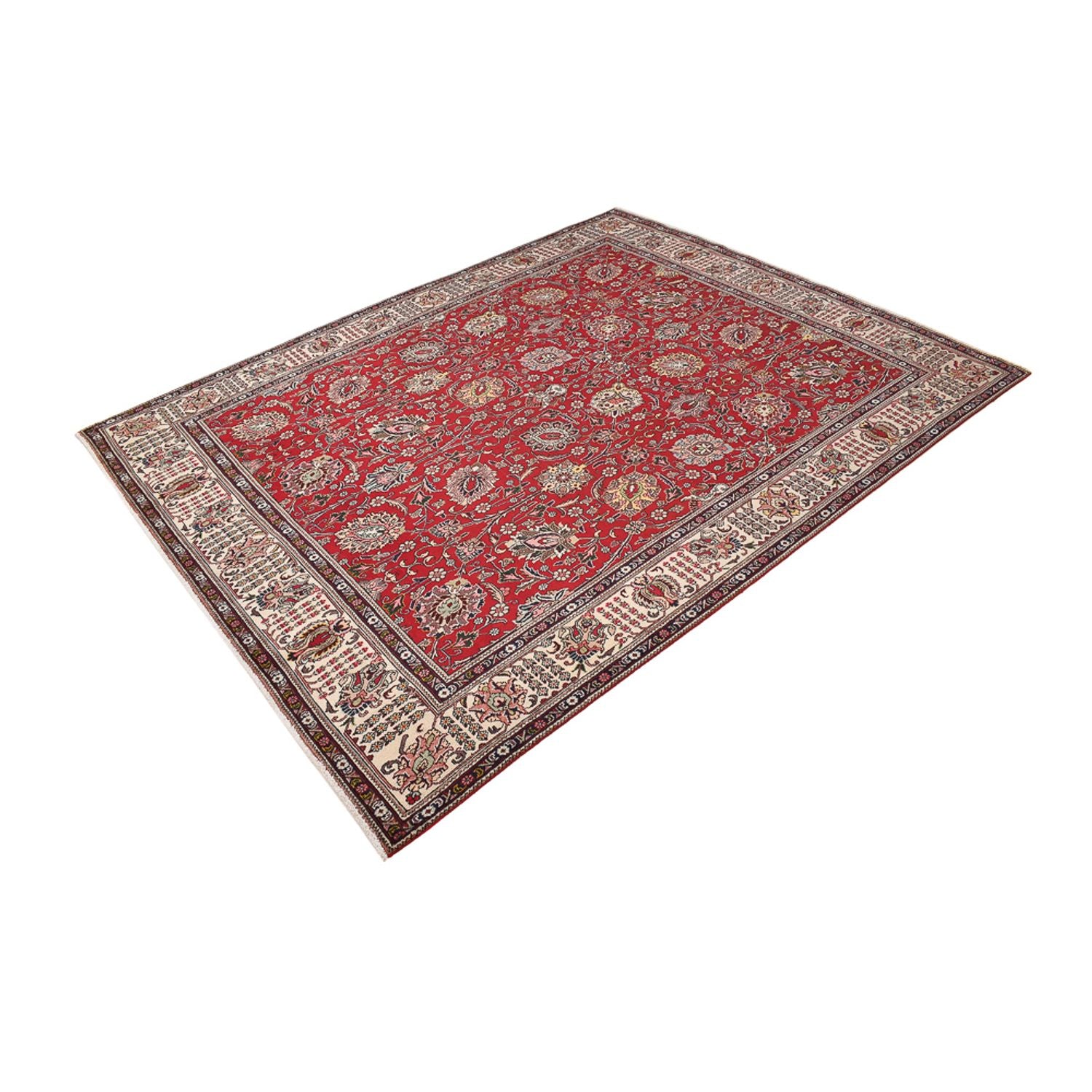 Tapis persan - Tabriz - 374 x 295 cm - rouge