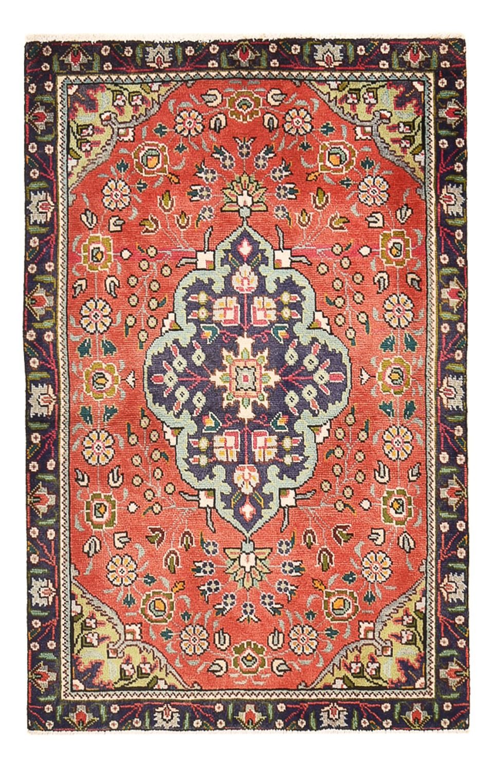 Tapis persan - Tabriz - 139 x 90 cm - rouge clair