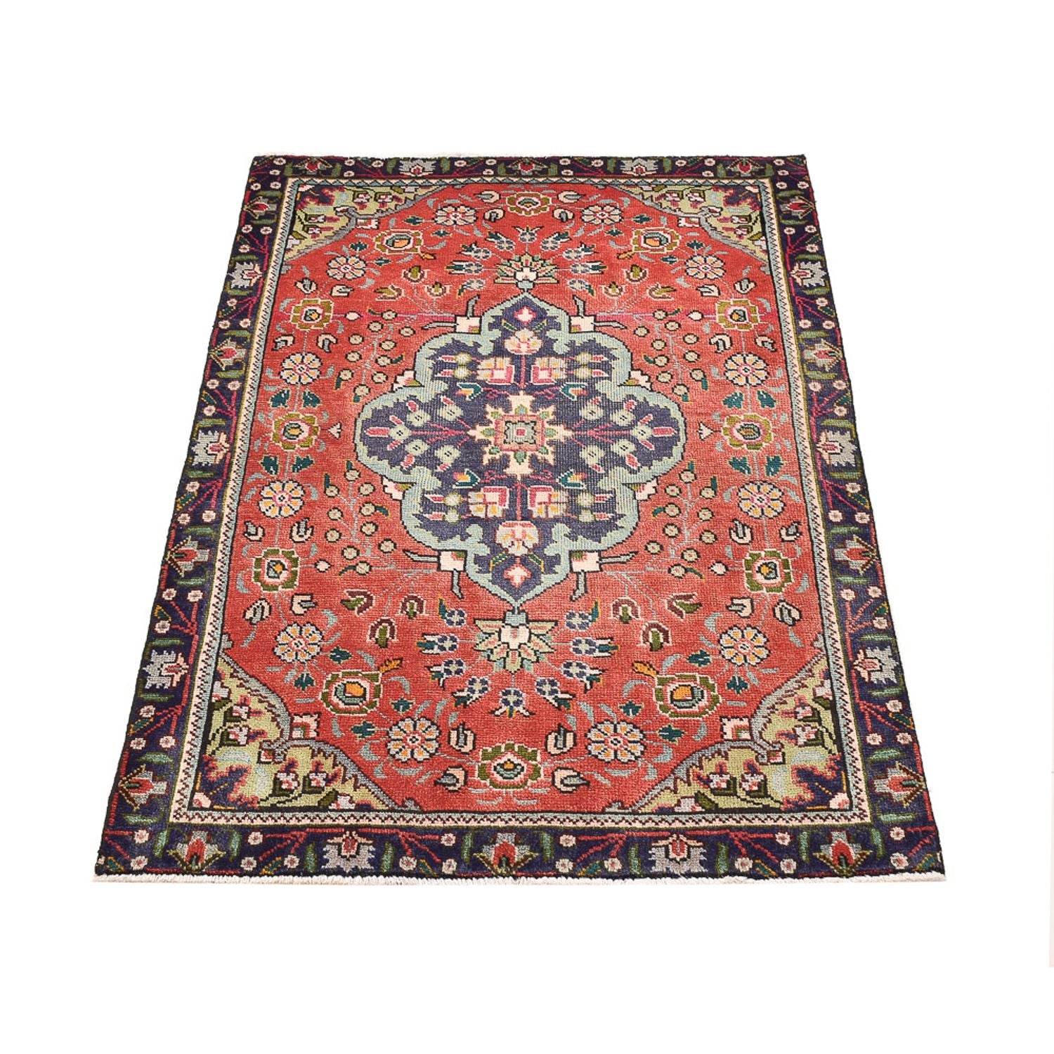 Tapis persan - Tabriz - 141 x 90 cm - rouge clair