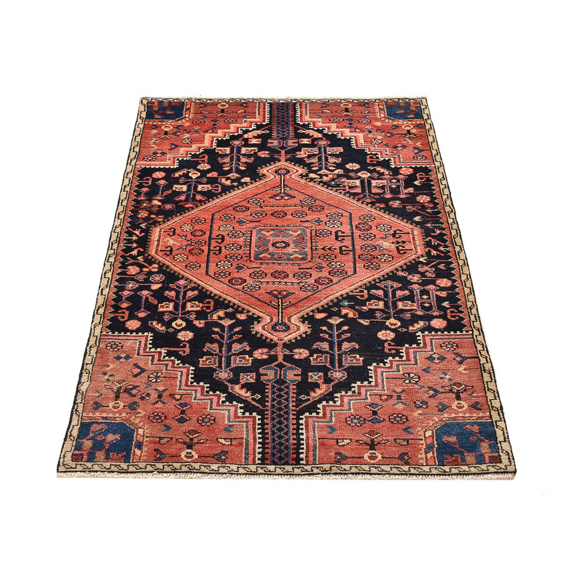 Tapis persan - Nomadic - 153 x 93 cm - rouge clair