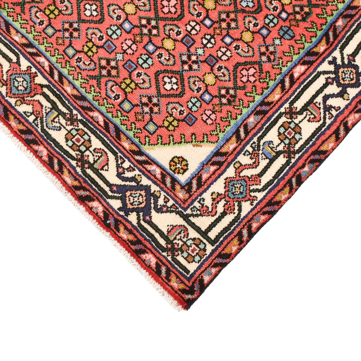 Tapis persan - Nomadic - 132 x 91 cm - rouge