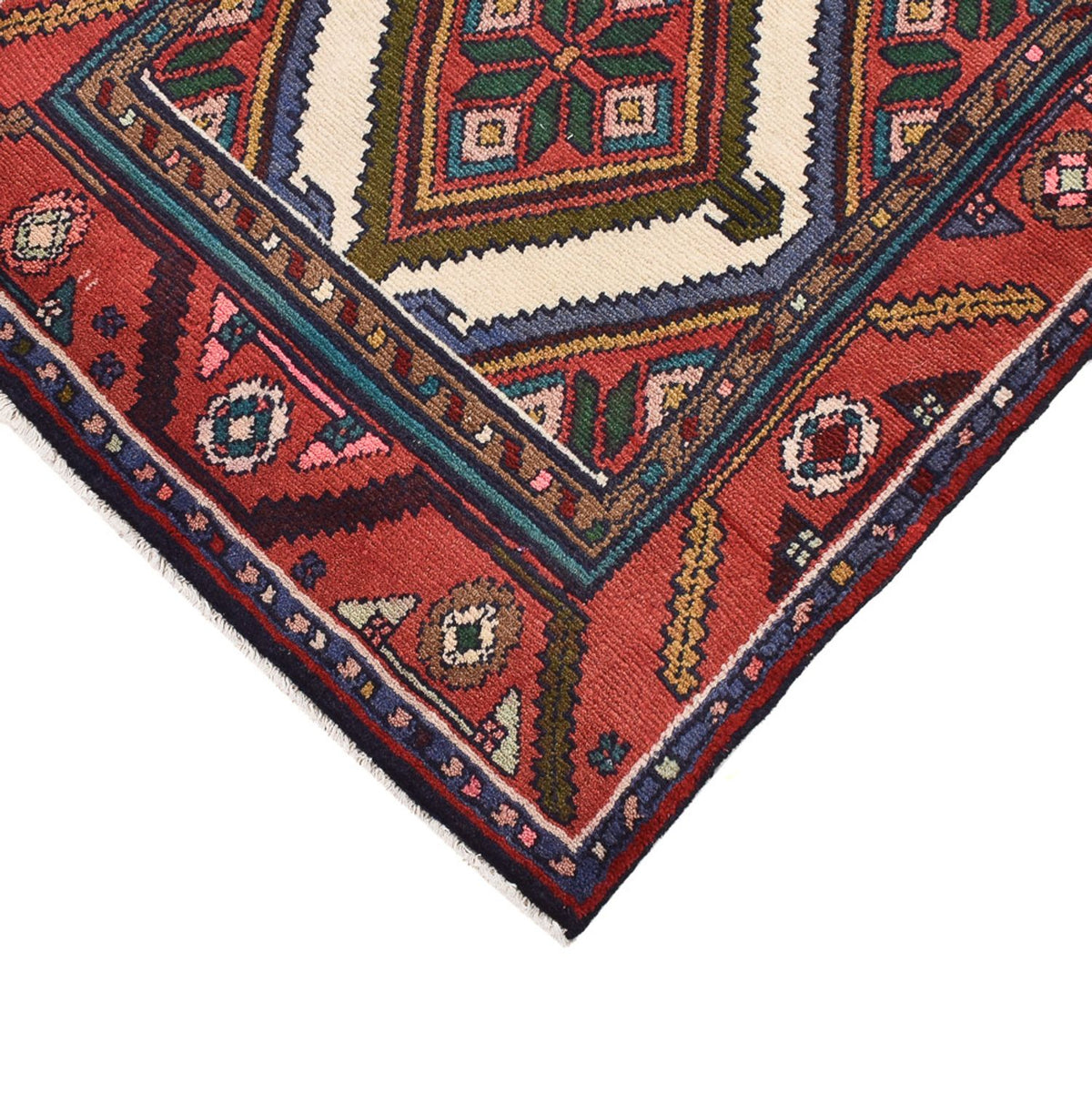 Tapis de couloir Tapis persan - Nomadic - 288 x 75 cm - rouge foncé