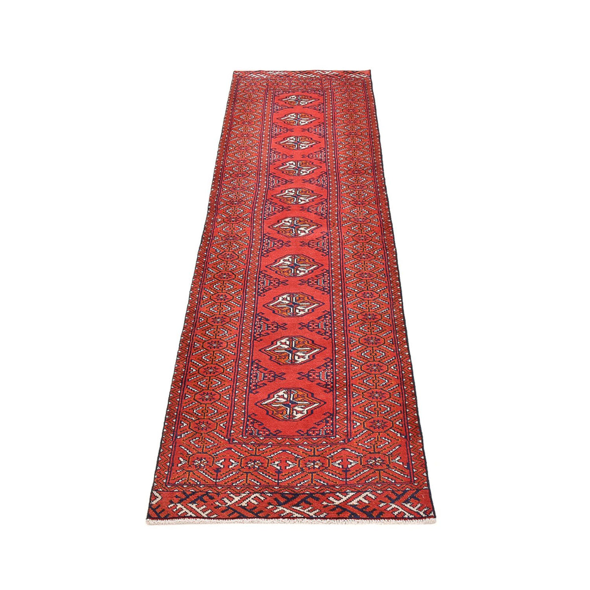 Tapis de couloir Tapis Turkaman - 277 x 75 cm - rouge