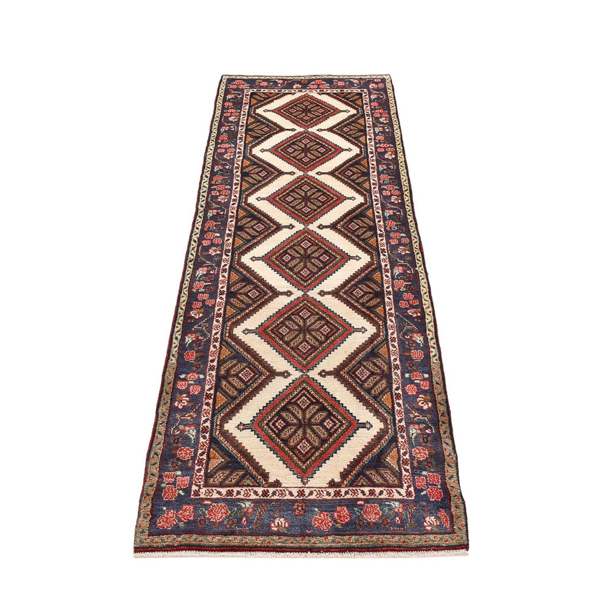 Tapis de couloir Tapis persan - Nomadic - 275 x 86 cm - beige foncé