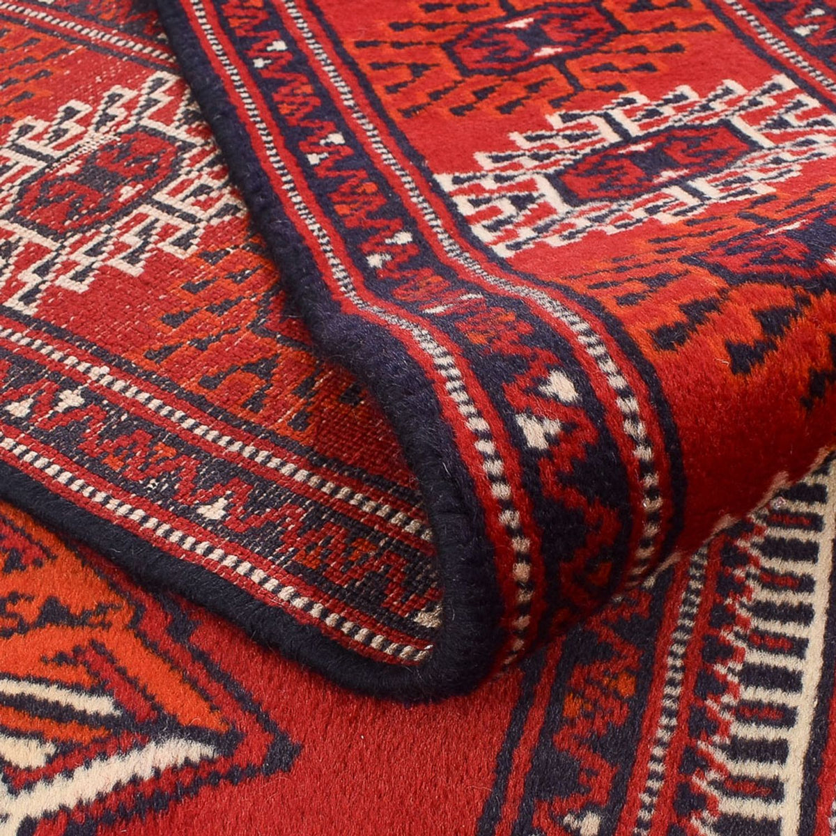 Tapis de couloir Tapis Turkaman - 353 x 89 cm - rouge