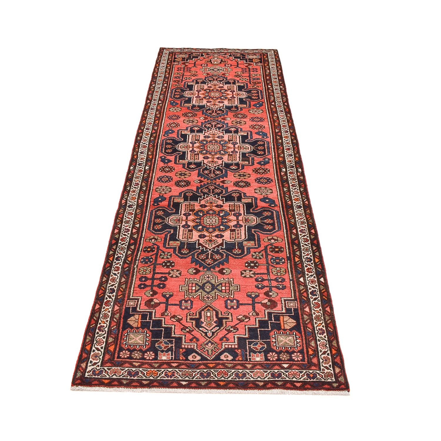 Tapis de couloir Tapis persan - Bidjar - 316 x 105 cm - rouge clair