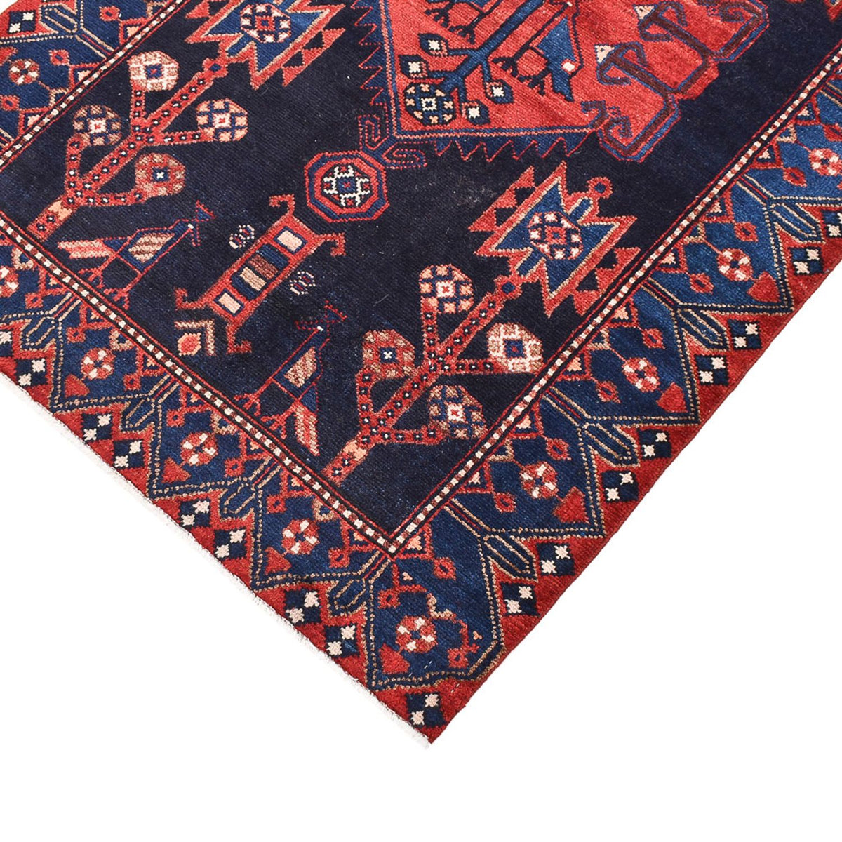 Tapis de couloir Tapis persan - Nomadic - 285 x 102 cm - bleu foncé