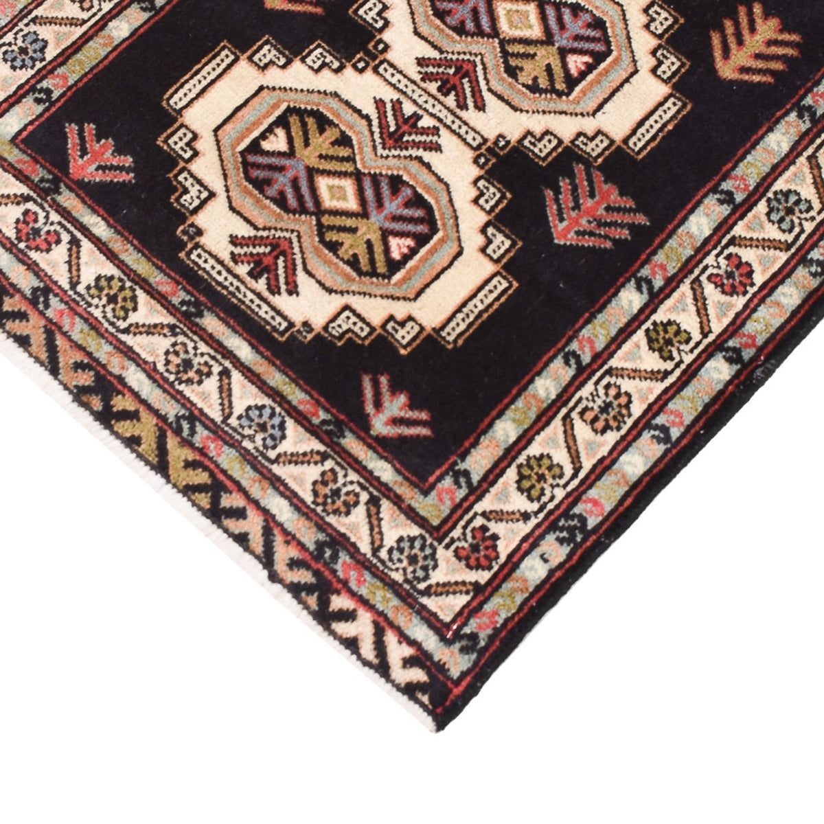 Tapis de couloir Tapis Turkaman - 187 x 63 cm - bleu foncé