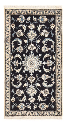Tapis persan - Nain - 137 x 71 cm - bleu foncé
