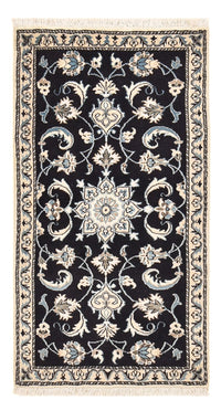 Tapis persan - Nain - 137 x 71 cm - bleu foncé