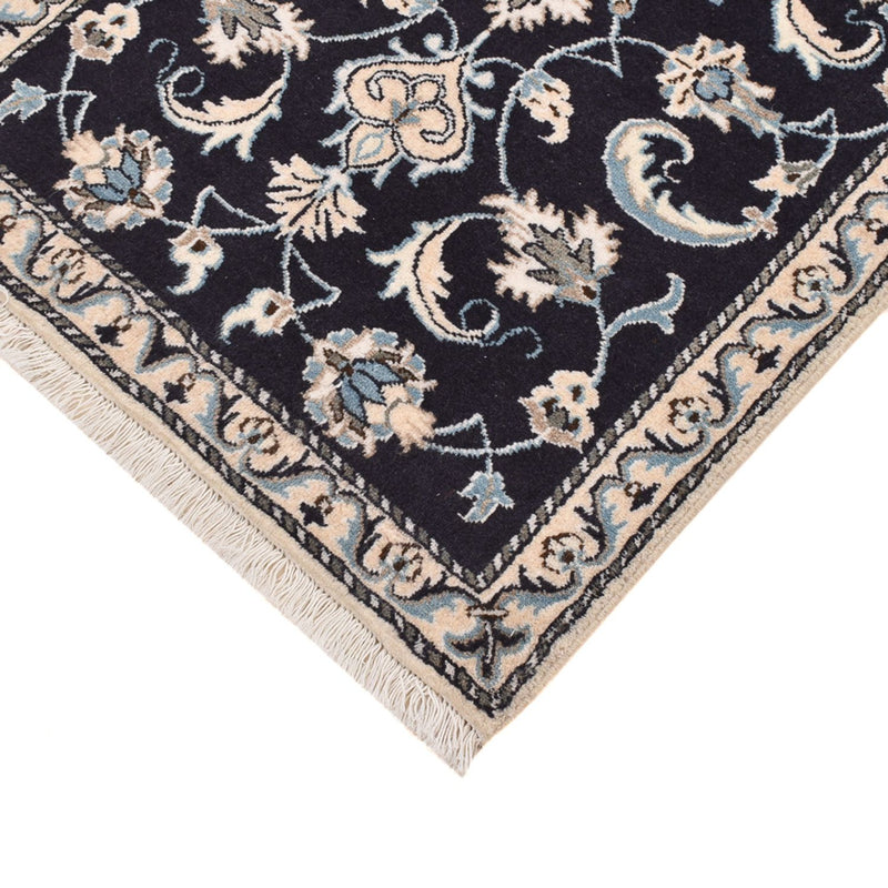 Tapis persan - Nain - 137 x 71 cm - bleu foncé
