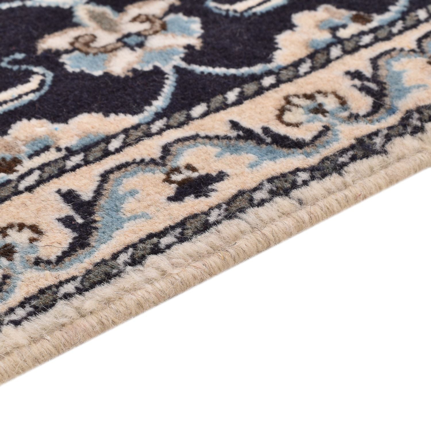 Tapis persan - Nain - 137 x 71 cm - bleu foncé