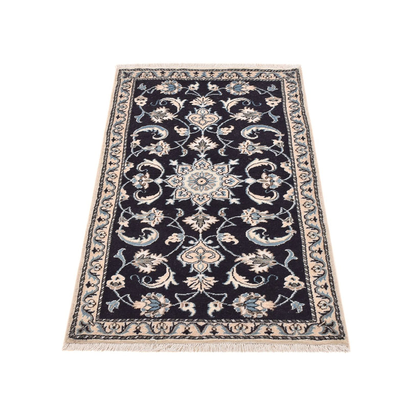 Tapis persan - Nain - 137 x 71 cm - bleu foncé