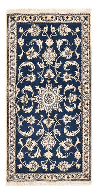 Tapis persan - Nain - 138 x 67 cm - bleu foncé