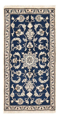 Tapis persan - Nain - 138 x 67 cm - bleu foncé