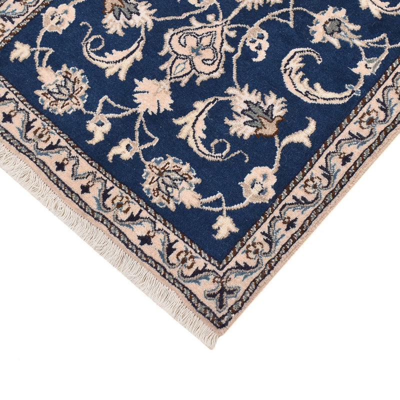 Tapis persan - Nain - 138 x 67 cm - bleu foncé