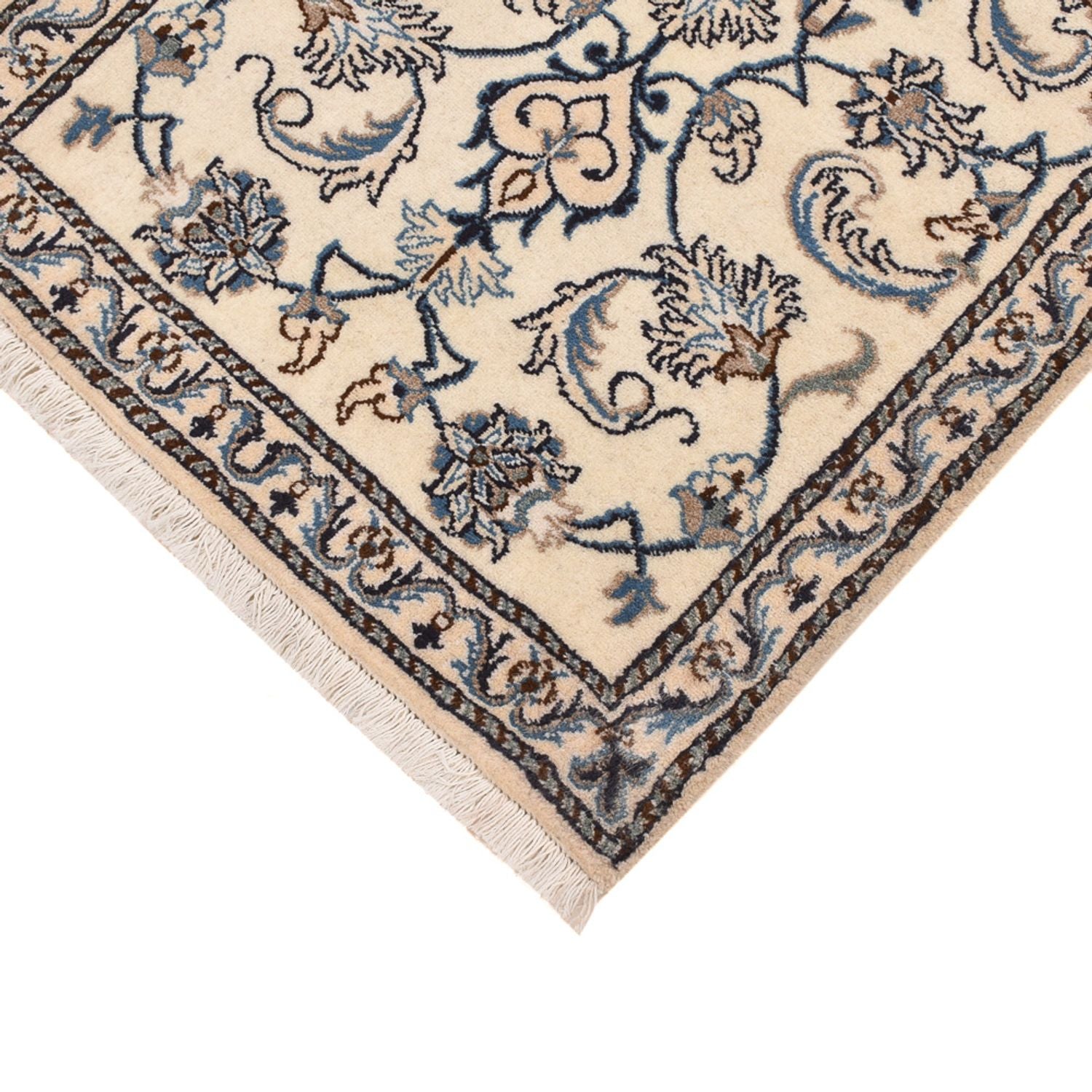 Tapis persan - Nain - 139 x 73 cm - crème
