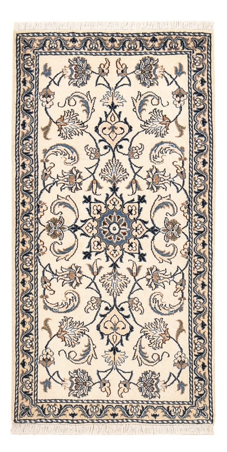 Tapis persan - Nain - 133 x 69 cm - crème