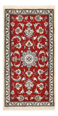 Tapis persan - Nain - 139 x 71 cm - rouge