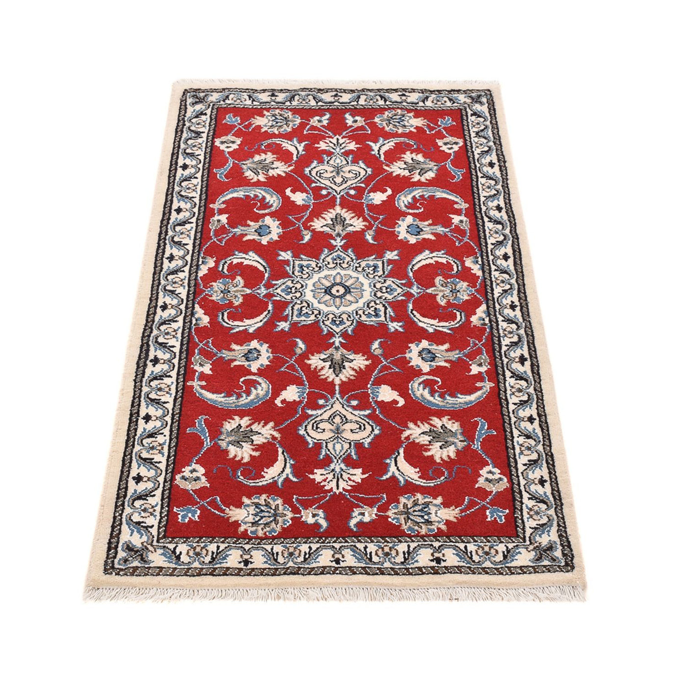 Tapis persan - Nain - 139 x 71 cm - rouge