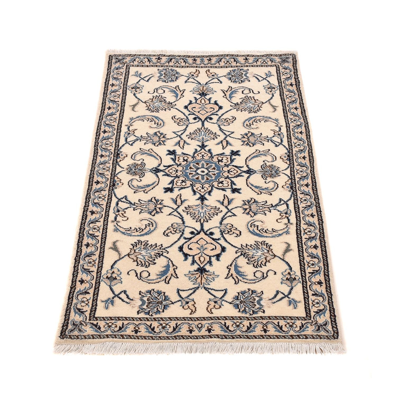 Tapis persan - Nain - 139 x 69 cm - crème