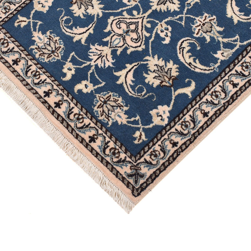 Tapis persan - Nain - 133 x 70 cm - bleu pétrole