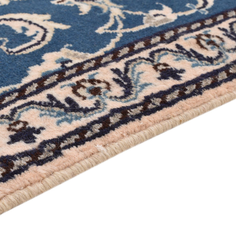 Tapis persan - Nain - 133 x 70 cm - bleu pétrole