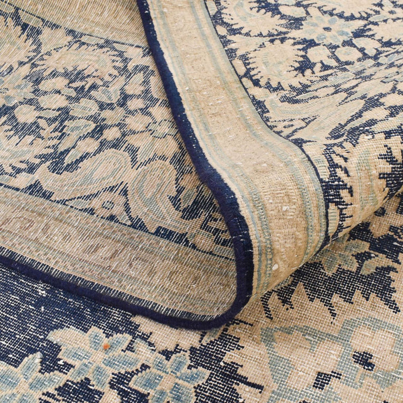 Tapis vintage - 406 x 292 cm - bleu foncé