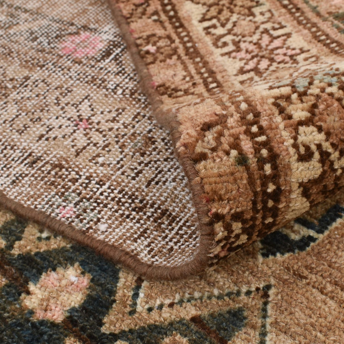 Tapis vintage - 186 x 126 cm - rouge clair