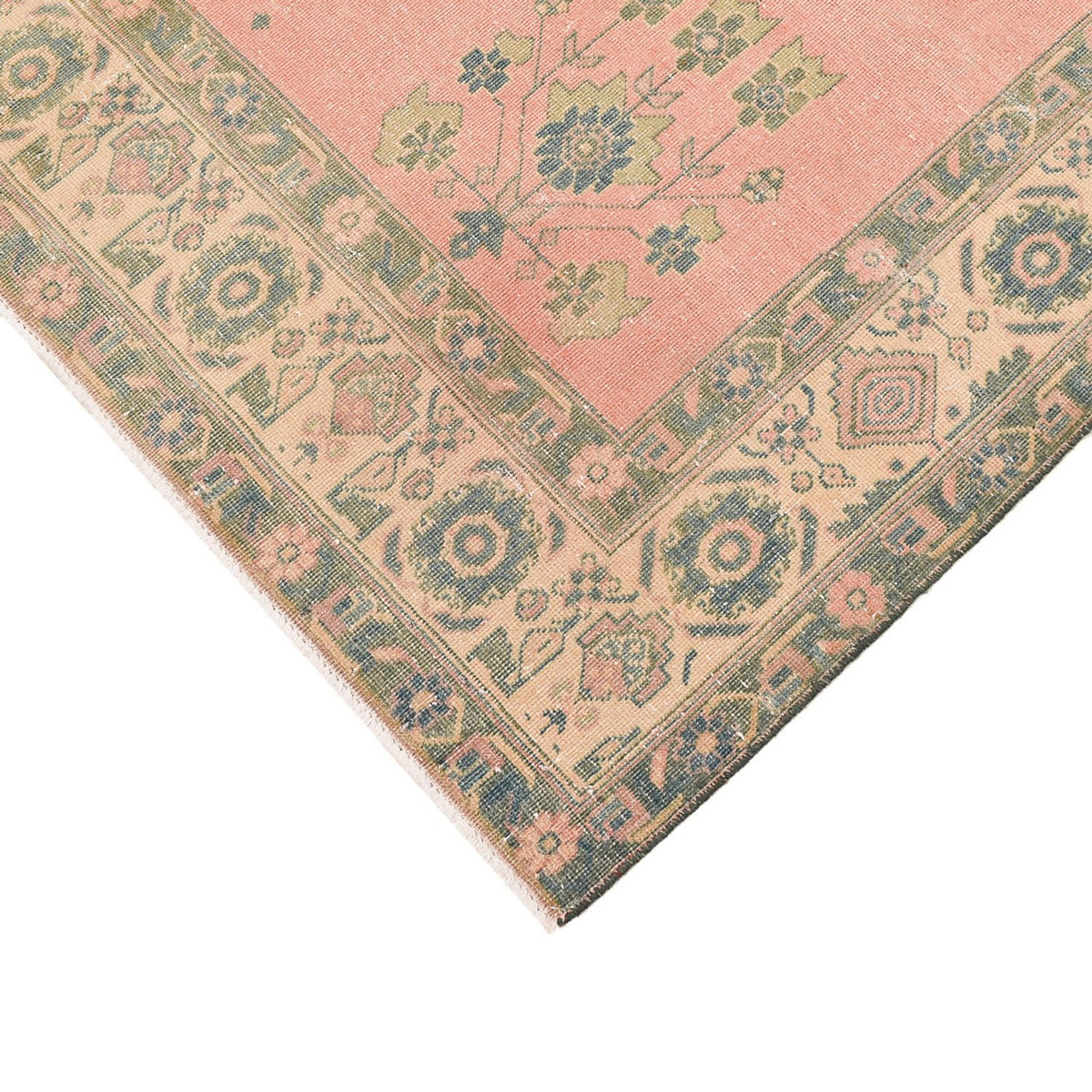 Tapis vintage - 233 x 163 cm - rouge clair