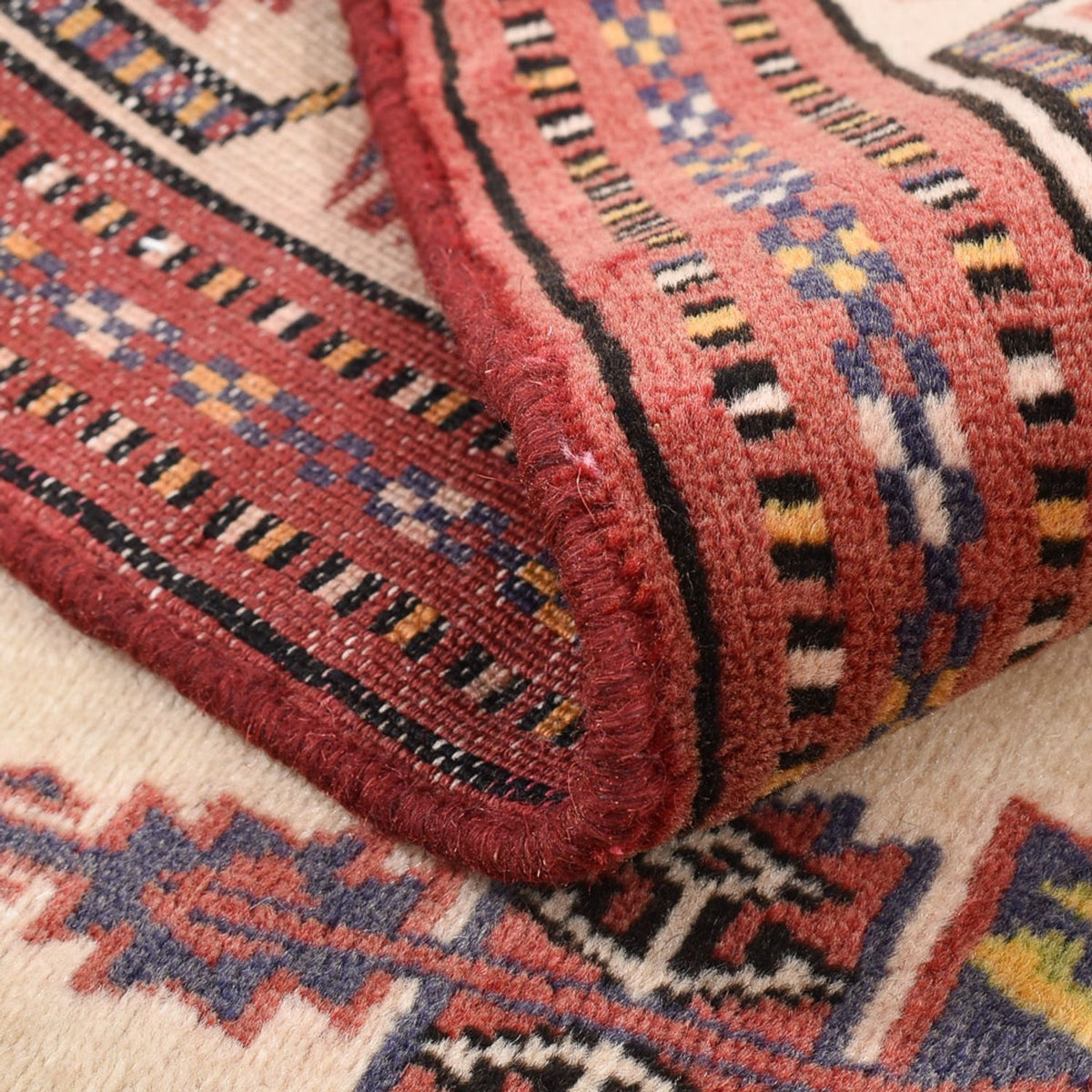 Tapis Turkaman - 120 x 92 cm - rouge clair