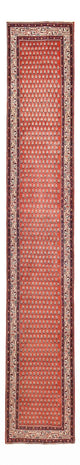 Tapis de couloir Tapis persan - Mir - 462 x 77 cm - rouille