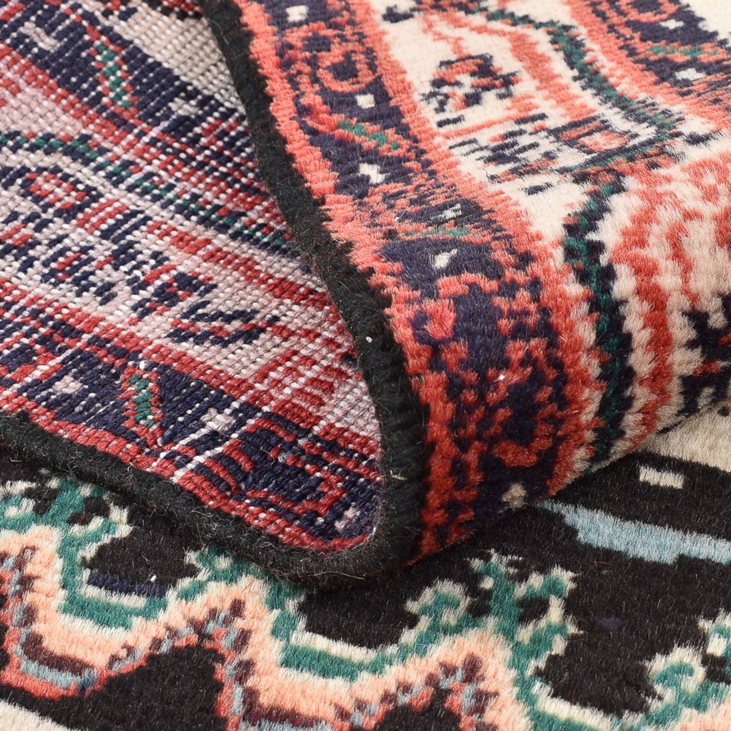 Tapis persan - Nomadic carré  - 118 x 101 cm - multicolore