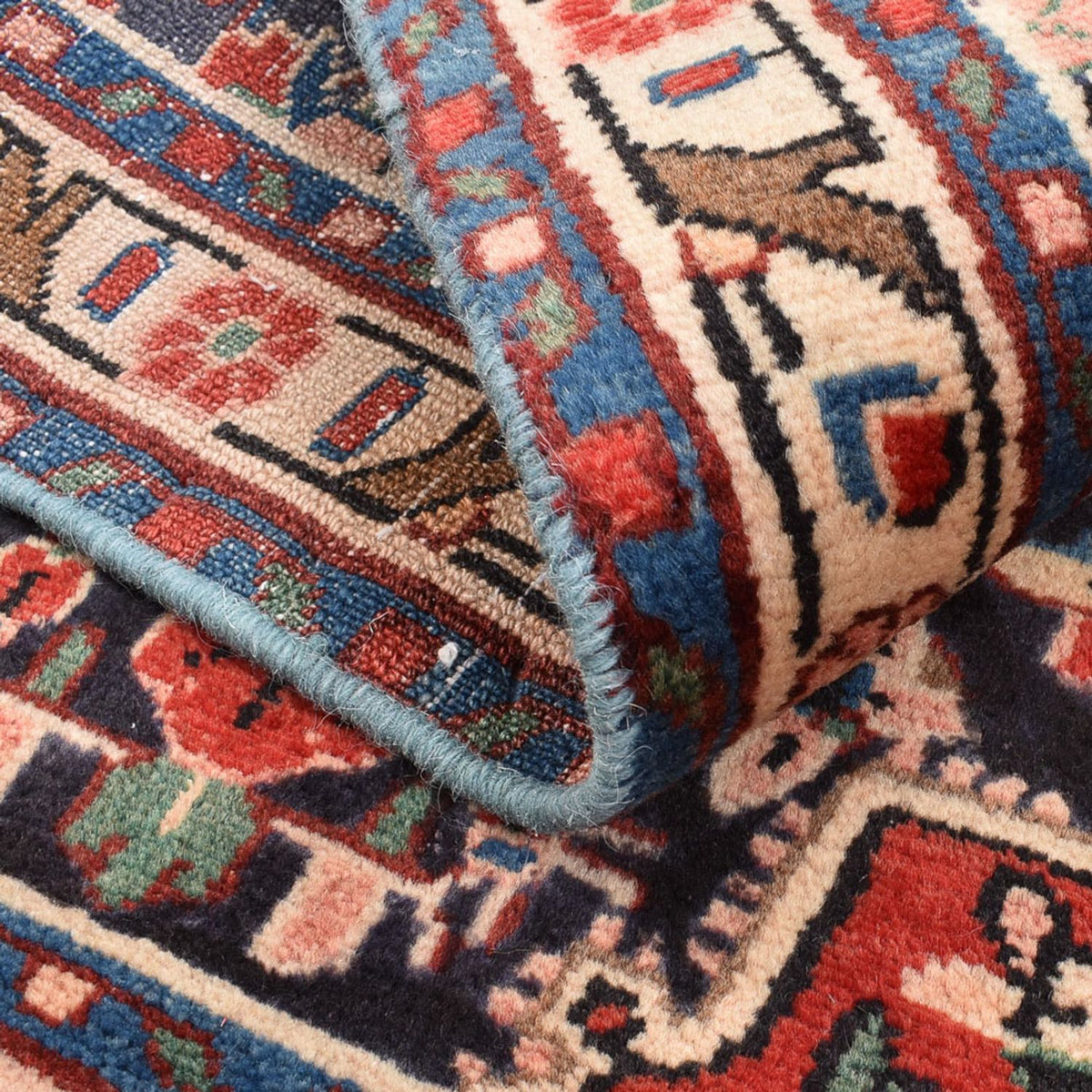 Tapis persan - Nomadic - 96 x 65 cm - bleu foncé