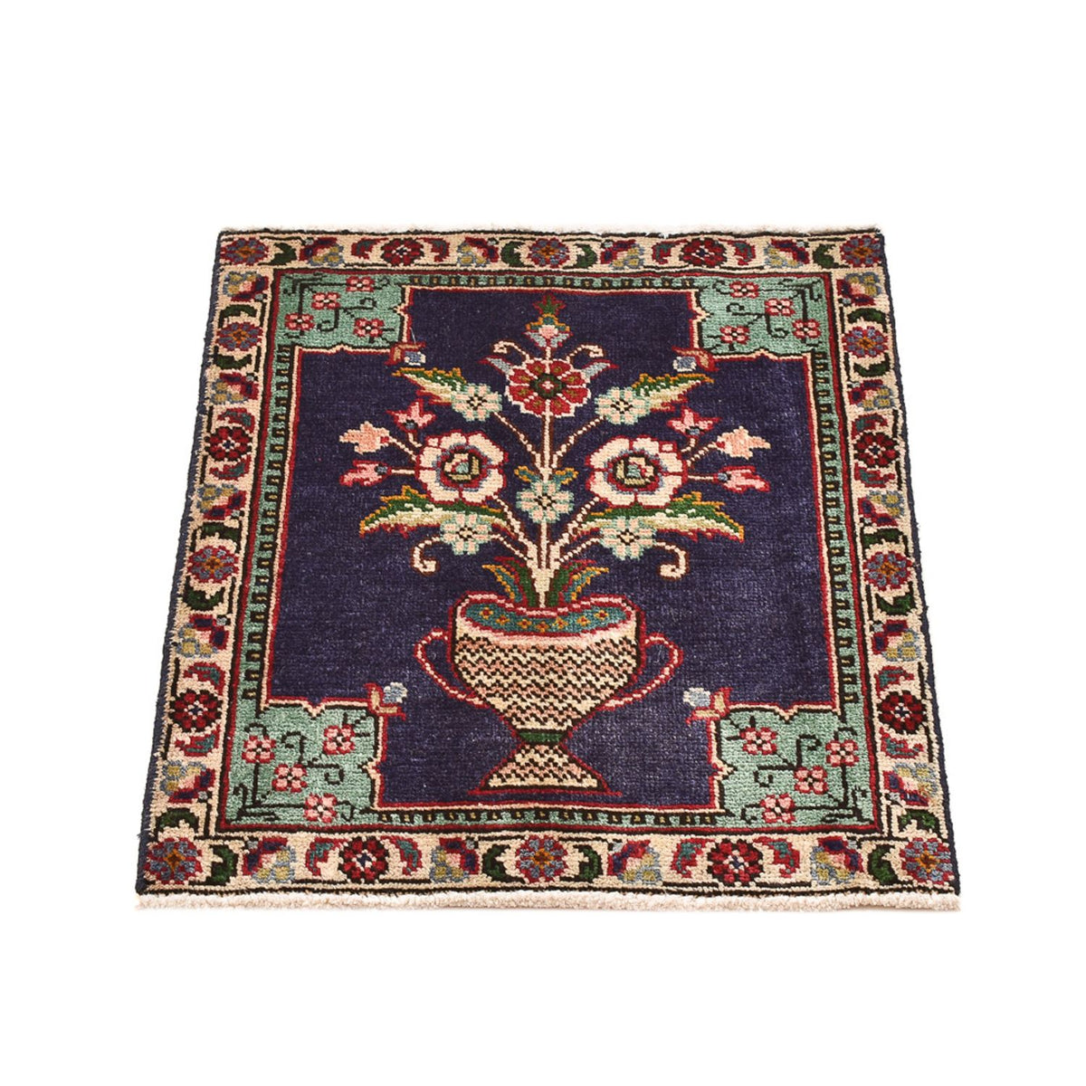 Tapis persan - Nomadic - 60 x 54 cm - multicolore