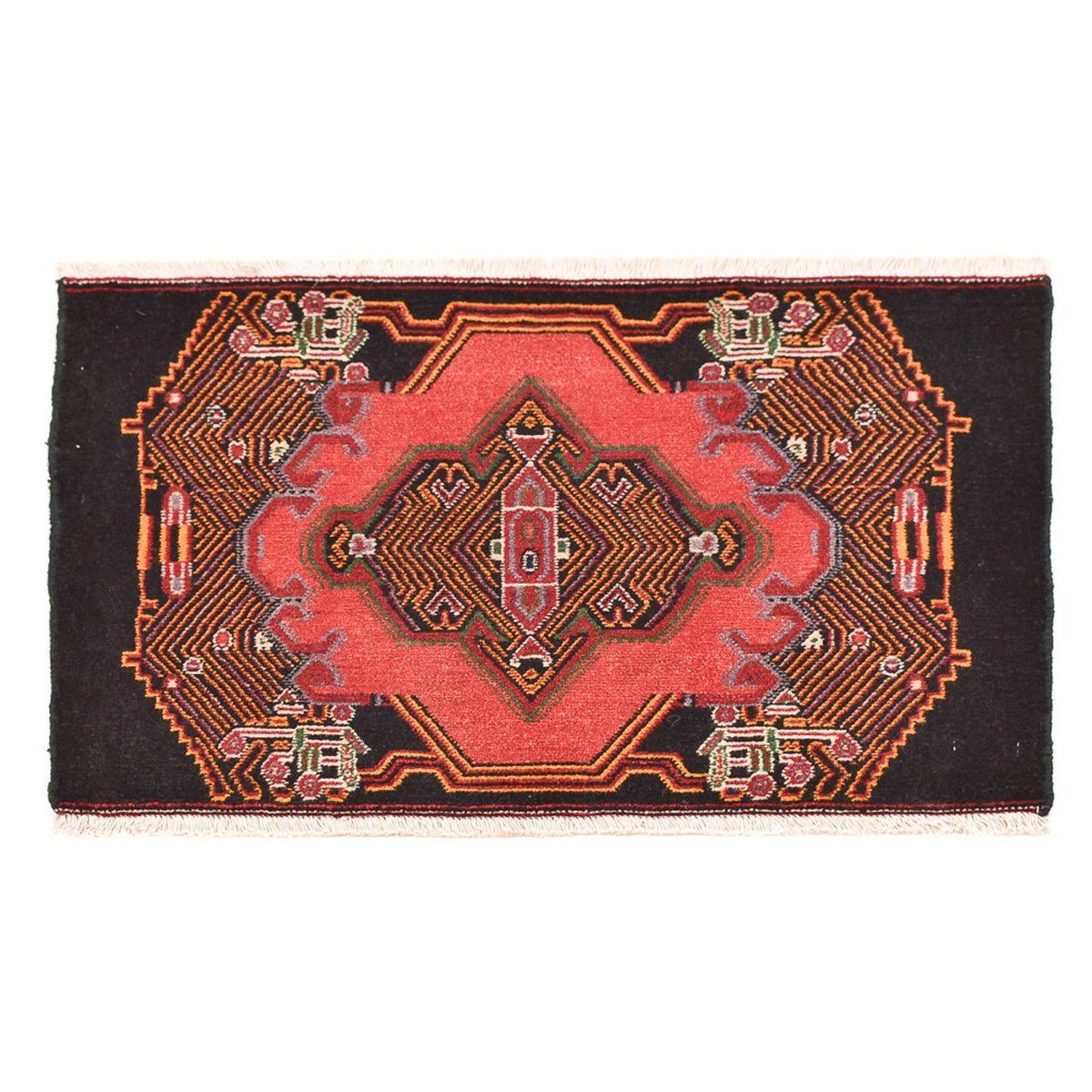 Tapis persan - Nomadic - 70 x 47 cm - rouge