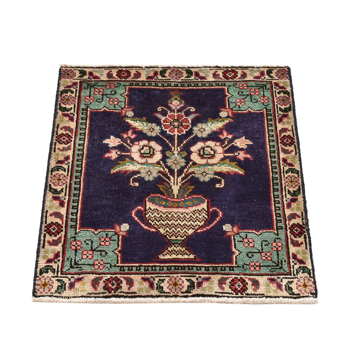 Tapis persan - Nomadic - 60 x 55 cm - multicolore