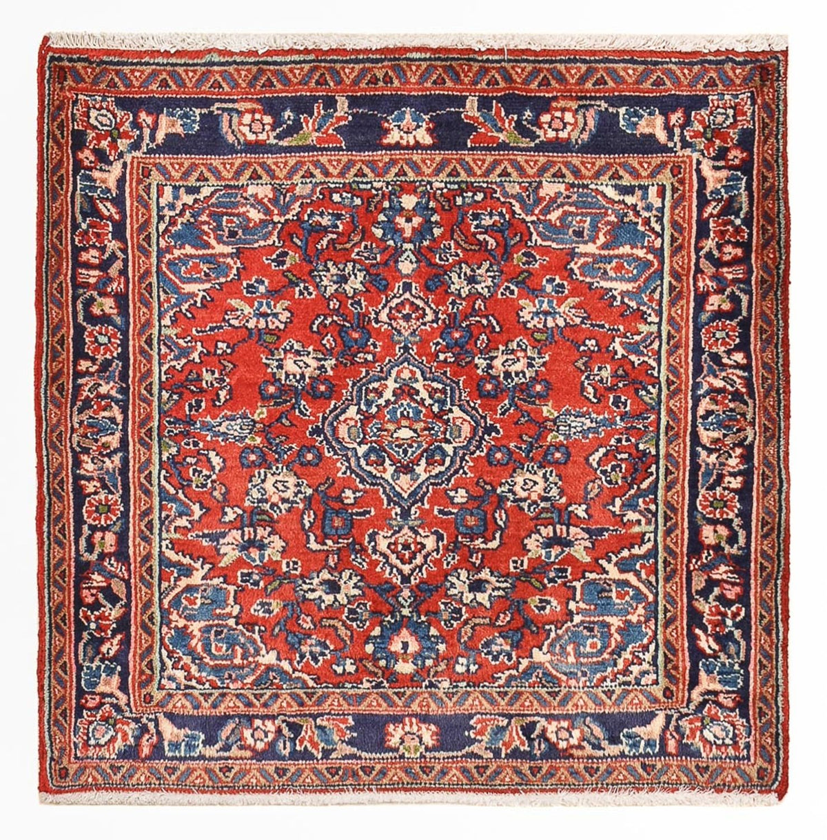 Tapis persan - Nomadic carré  - 67 x 67 cm - rouge