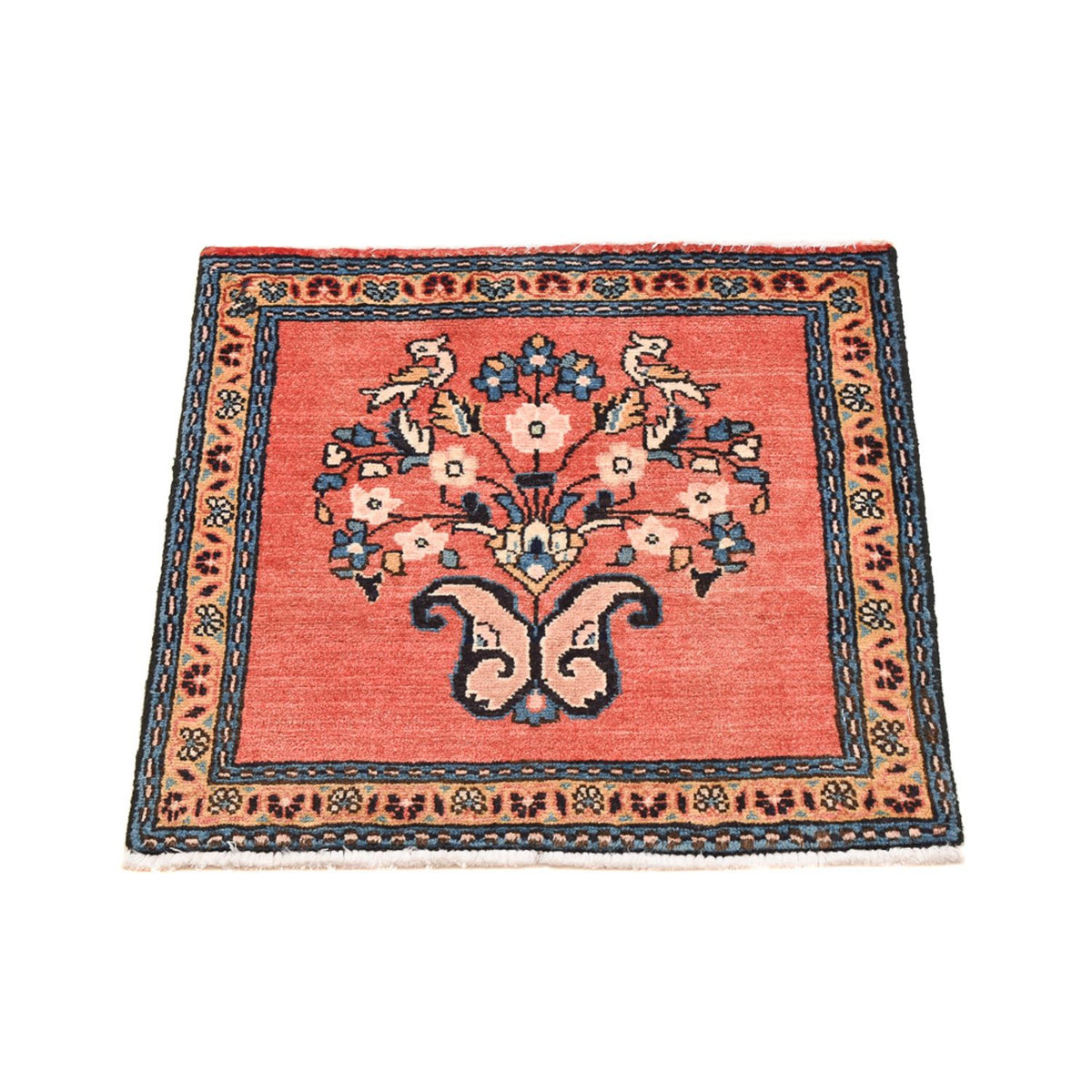Tapis persan - Nomadic - 50 x 49 cm - rouge