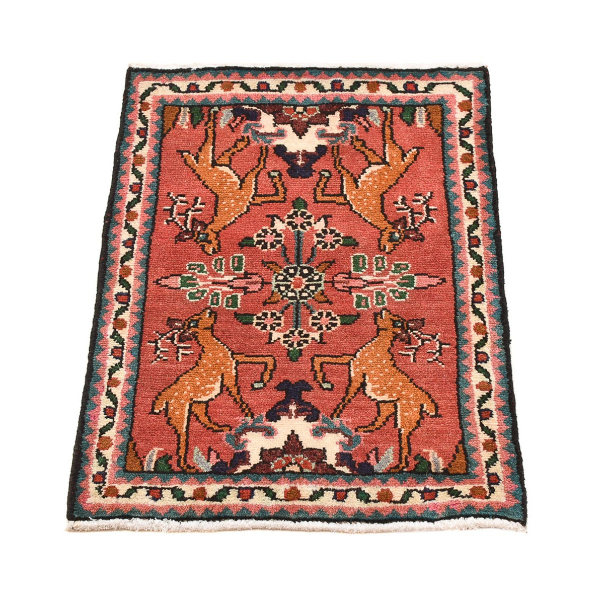 Tapis persan - Nomadic - 71 x 50 cm - rouge